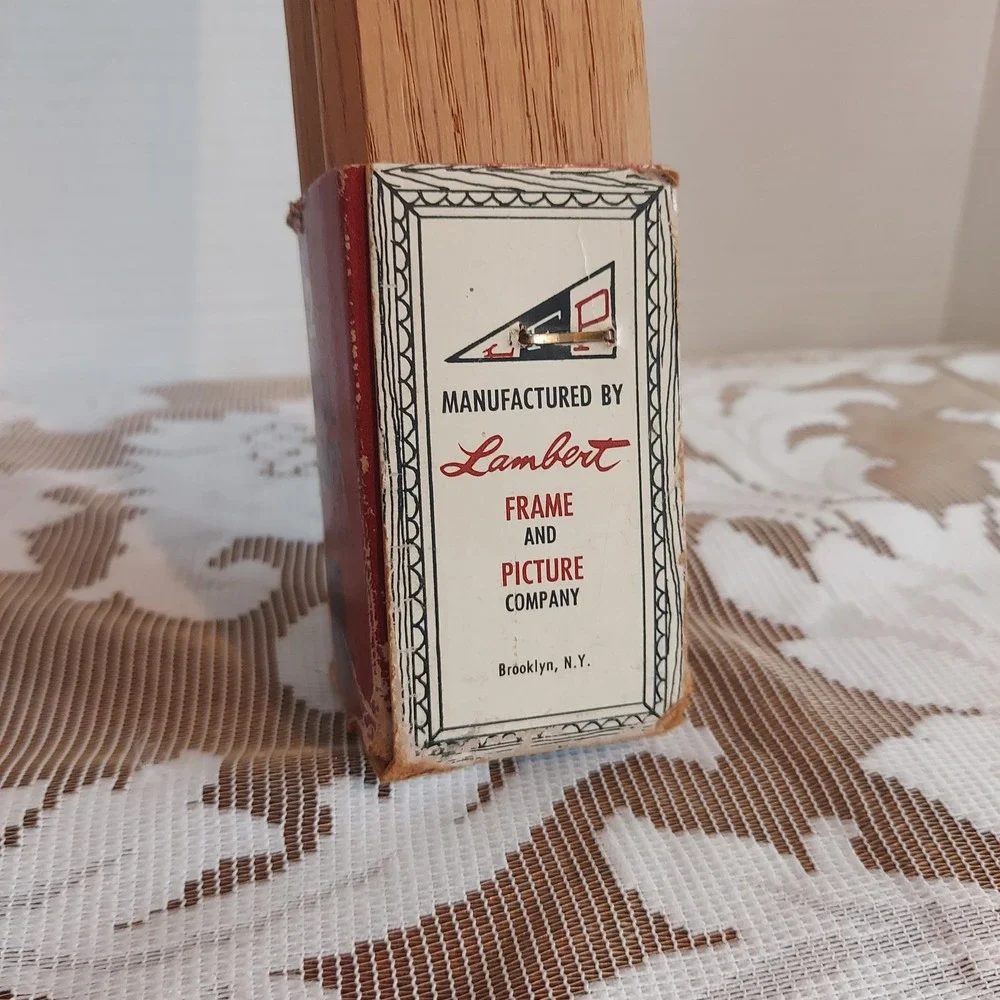 Vintage Lambert Clamp-Lok Solid Oak Wood 23 Inch Picture Frame Kit 2 Pieces